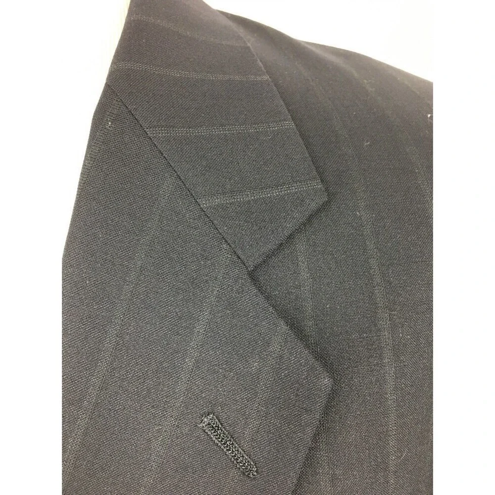Exceptional HART SCHAFFNER & MARX Eagleson's Navy Blue Pinstripe Blazer Sz. 44xl